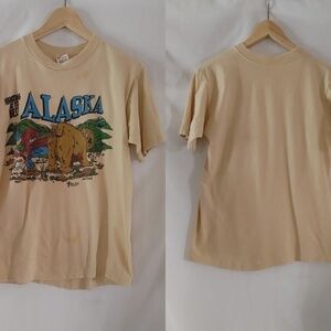 Vintage‎ Sunstrokes Alaska Jack Feagan Crew Neck Tee Shirt Humor 80s Cartoon M S